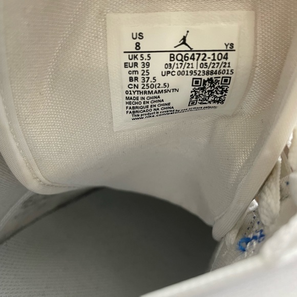 Air Jordan 1 Mid White/Hyper Royal US8 women - Picture 6 of 6